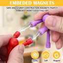 30Pcs Magnetic Travel Toys, Magnets Men for Kids, Cute Magnetic People Airplane Car Toddler Travel Essential, Fridge Magnets Sensory Fidget Toys for Adults Kids