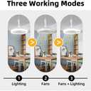Peaoop Silent Socket Fan Light - Screw-in Ceiling Fan Light Socket, LED Bulb Fan, Ceiling Fan Light with Light and Remote Control for Kitchen Bathroom Storage Garage (White)