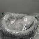 BALANCE Cat Bed Kitten Bed, Washable Round Cat Beds for Indoor Cats, Super Soft Plush Faux Fur Pet Bed for Puppy and Kitten with Anti-Slip Bottom (Grey)