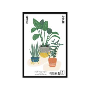 24x36 Picture Frame – Black Flat Profile Wall Photo Frame