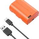 SMALLRIG LP-E6P Battery, 2520mAh USB-C Battery for Canon EOS R6 Mark III/II, R5 Mark II,C50,R5,R6,R7,5D Mark II,5D Mark IV,60D,70D,80D,90D, 2.5h Quick Full Charge, Fully Decoded for Canon (Orange)