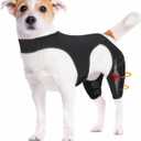 Dog Knee Brace for Torn ACL Hind Leg – Adjustable Dog Leg Braces for Both Back Legs with 4 Stabilizers, Strong Support for Torn CCL, Luxating Patella, Ligament Injuries, Hip Dysplasia,S