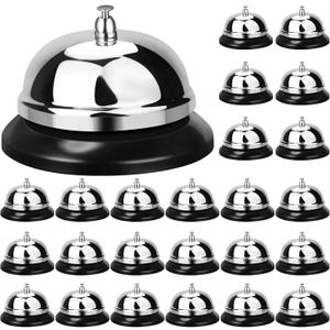 Yexiya 48 Packs Call Bell 3.35 Inch Diameter with Metal Anti-rust Construction Service Bell for Hotels, Schools, Restaurants, Reception Areas, Hospitals, Warehouses