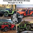 Mirrors Doors Off Compatible with Jeep Wrangler JK CJ JL & Unlimited - Door Hinge Side Mirrors for Jeep - 2 Pack 5.5 x 7.5 inches Side Rear View Mirrors for Doors Off Driving