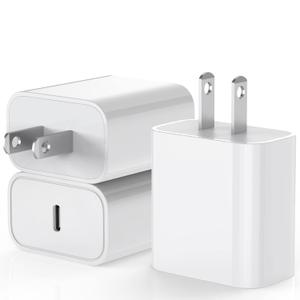 [3 Pack] USB C Charger Block, PD 3.0 USB C Wall Charger Power Adapter with iPhone Charger Block Fast Charging Block Plug Compatible with iPhone 14/13/12/11/X, iPad/iPad Pro/iPad Mini/iPad Air