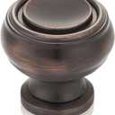Southern Hills Oil Rubbed Bronze Cabinet Knobs - Pack of 5 - Kitchen Cupboard Knobs, Drawer Cabinet Hardware, Antique Bronze Drawer Pulls, SHKM019-ORB-5