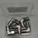 Beduan Push to Connect Fitting Elbow, 1/4" Tube OD x 1/8" NPT Male 90 Degree Elbow Adapter 304 Stainless Steel Air Union Fitting (Pack of 5)