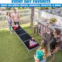 GoPong 8 Foot Portable Beer Pong/Tailgate Tables (Black, Football, American Flag, or Custom Dry Erase)