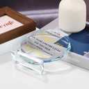 Happy Retirement Crystal-Glass Plaque Gifts for Women Men,5x4.7inch Best Inspirational Retired Sign Desk Decoration Funny Retirements Keepsakes Ideas for Teachers Nurse Friend Doctor