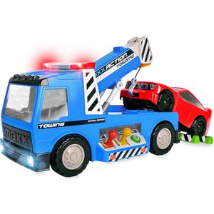 Maxx Action Racer Rescue Wrecker,  Helps toddlers build fine motor skills, hand-eye coordination, Item Dimensions 21.5 x 7 x 8 inches