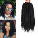7 Packs Crochet Box Braids Pre Looped Box Braid Goddess Box Braids Crochet Hair Extensions Straight Crochet Hair For Black Women Crotchet Braid Hair Bundle (14 InchPack of 7, 1B#)
