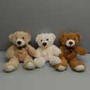 MorisMos 3 Packs Teddy Bears Bulk Stuffed Animals, Cute Small Teddy Bear Plush Toys, Little Stuffed Bear for Kids on Centerpiece Baby Shower, 14 Inches (3 Pcs Elegant)