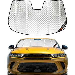Pigenius Windshield Sun Shade for Dodge Hornet 2023-2025. Reflective Aluminum Film Front Window Sunshade - BLAZBLOCK