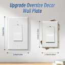 Jumbo Decorator Wall Plate Covers 1-Gang Oversize Outlet Cover Plate 5.5" x 3.5" Impact Resistant for Electric Outlets Light Receptacle Outlets GFCI Switches, White (20 Pack)