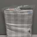 Horaldaily Easter Tablecloth 52x70 Inch Rectangular, Spring Flower Buffalo Plaid Bunny Table Cover for Party Picnic Dinner Decor (Grey)