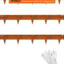 Vinci Landscape Edging Border, 40" L x 6" H 3Pack 10FT Total Rusted Corten Steel Garden Edging,Easy Installation,Sturdy Elegant Metal Lawn Broder for Flower Beds, Pathways, Paver Edges and Yard