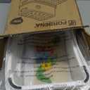 Forbena Toddler Step Stool for Bathroom Sink, 2 Step Stool for Kids Toilet Potty Training, Non-Slip Toddlers Baby Child Kid Plastic Poop Stools with Handle for Kitchen Counter Bed (White-Grey)