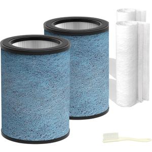 HP301 Neverchange Replacement Filter Compatible with Shark HP301 HP302 NeverChange Air Purifier MAX, 4-in-1 H13 True HEPA Filter HE3FKPET