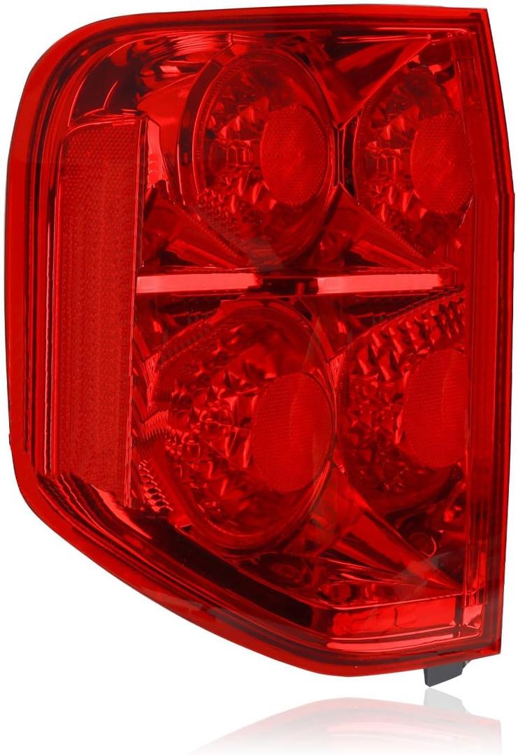 Tail Light Assembly Compatible With 2003-2005 Honda Pilot Left Driver Side Rear Taillight With Bulbs Replace 33551S9VA02