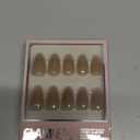 Glamnetic Press On Nails - Honey Bun | Trendy Neutral Nude Velvet Sparkly Short Almond Fake Nails, Salon Quality | 15 Sizes - 30 Nail Kit