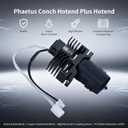 Immdinogo for Phaetus Conch Hotend Plus Kit for BambuLab X1 X1C: High Flow Extruder Print Head HeatingBlock Thermistor Replacement with 0.4mm SiliconCarbide Nozzle Silicone Sock 3D Printer Accessories