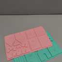 2 Pack Gingerbread House Mold Tray, Christams Gingerbread House Baking Tray 3D Christmas Silicone Baking Mold, Silicone Gingerbread House Mold Kit for Candy, Cookies, Chocolate