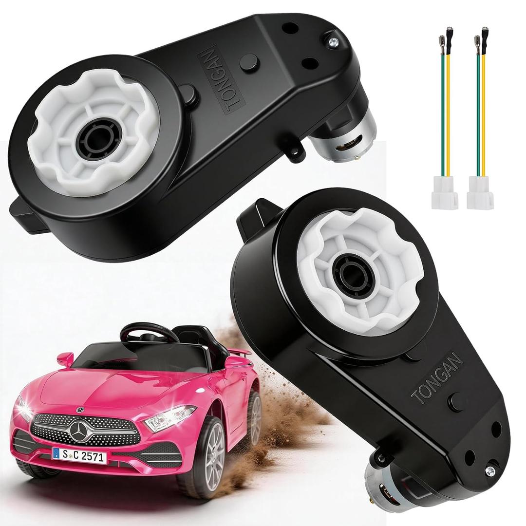 12v Motor Gearbox RS550 40000RPM High Speed 2Pcs Ride On Car Gearbox fit Kids' Electric Vehicles Jeeps ATV Truck Car SUV 12V Ride on Toys Replacement