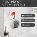 2 x 8 Pack Suction Cup Hooks, No Drill Bathroom Hooks for Glass & Tile | Reusable waterproof suction hooks for towels, robes and accessories on smooth glass, mirrors, tile and metal.
