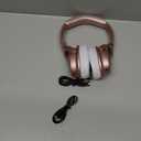 INFURTURE Pink Headphones Over Ear Headphones Active Noise Cancelling Bluetooth Headphones, Deep Bass Headset, Low Latency, 90H Playtime, Foldable Headphone for Sport Running Cool Gadgets GiftH1