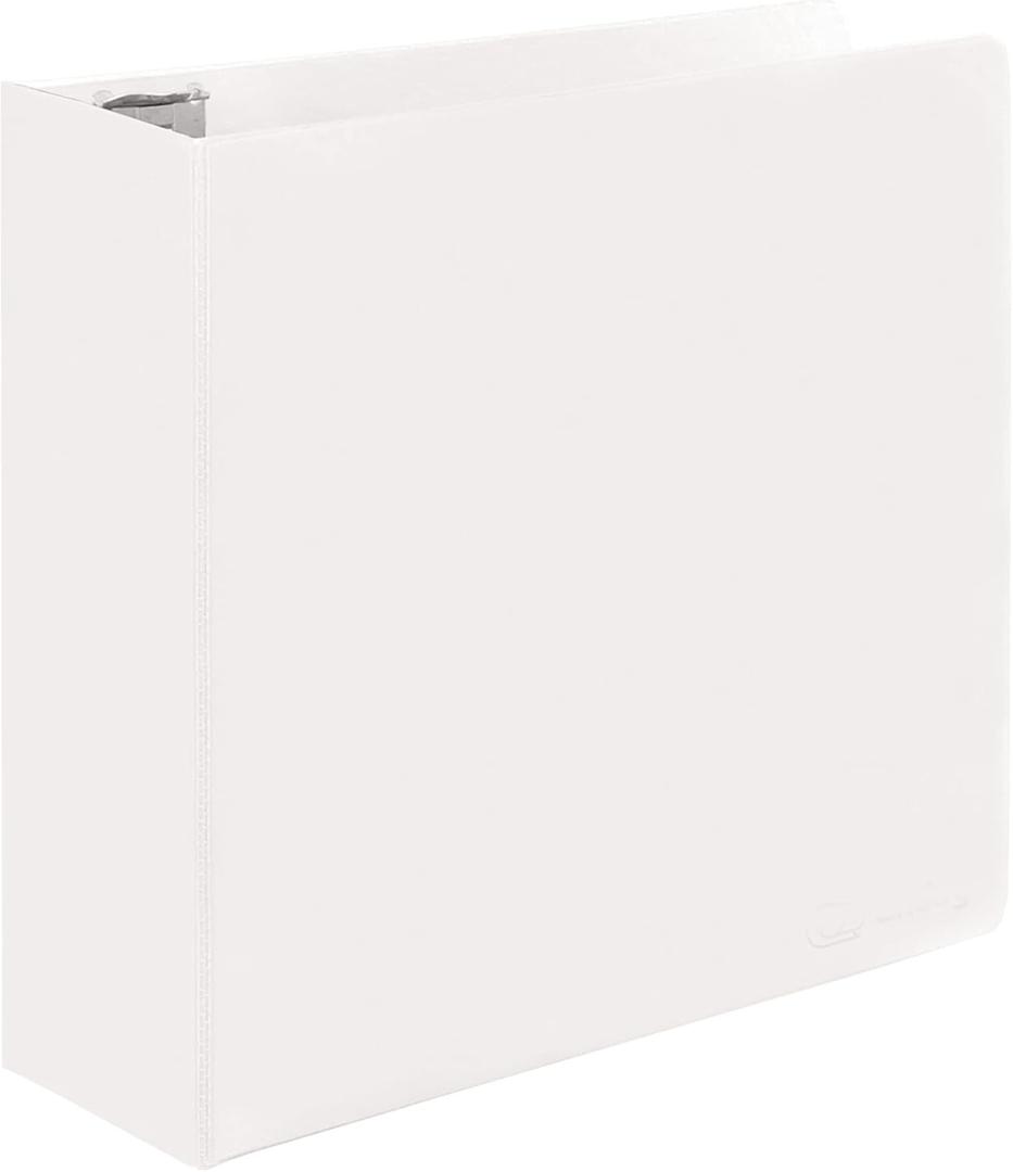 3 Inch Binder 3 Ring Binders White, Slant D-Ring 3 Clear View Cover with 2 Inside Pockets, Heavy Duty Colored School Supplies Office and Home Binders  by Enday