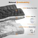 HOMRELEXA Dual Layer 4 Inch Bamboo Twin XL Mattress Topper for College Dorm, 2 Inch Thick Soft Quilted Pillow Top Cover Plus 2 Inch Charcoal Gel Memory Foam Mattress Pad for Back Pain Relief