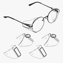 VOSAREA 2 Pairs Glasses Side Safety Glasses Side Flexible Slip on Side Shields for Safety Glasses Fits Small to Large Eyeglasses