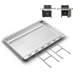 6788 Full-Size Griddle Insert for Genesis II 300 & LX 300 Series, GS4 Genesis II E-310, II S-310, II E/S-315, II E/S-325, II E/S-335 Grills, Replace for Weber Full-Size Griddle, Stainless Steel
