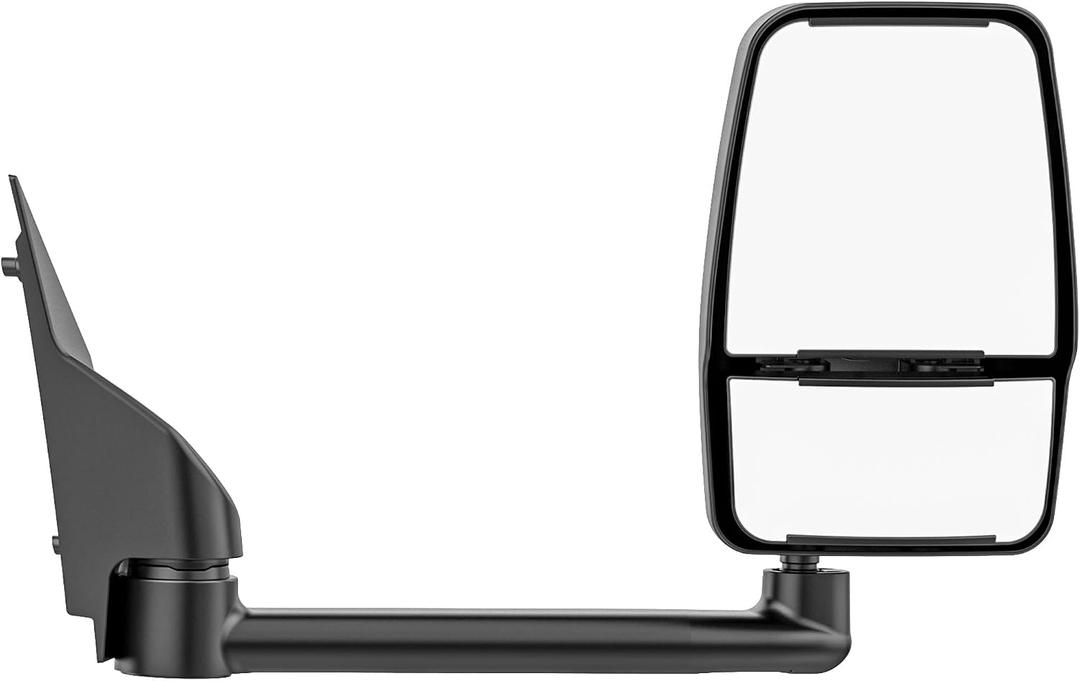 Passenger Side Tow Mirror Compatible with 2003-2019 Chevy Express/GMC Savana 1500 2500 3500, Right Side Manual Folding Adjustable Towing Van Mirrors Replacement, Medium