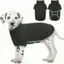 Yternal Fleece Dog Sweater with Turtleneck, Cozy Lightweight Pullover Dogs - Stretchy Soft Thermal Wear for Puppy Small Medium Large Breeds ArmyGreen XS