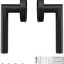 Goldenwarm Black Door Handles Dummy, Matte Black Door Handle Zinc Alloy, No-Turning Dummy Door Levers for Closet Hallway(6 Pieces/3 Pack)