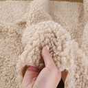 Long Pile Sherpa Fleece Fabric for Crafts 63x19in 160x50cm Faux Fur Lining Fabric Lambskin Thermal Lined Material for DIY Plush Coat Decorations Coat Hat Gloves pet House(Color:Off White)