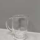 6 Pack Glass Coffee Mugs with 6 Spoons, 15 OZ Clear Drinking Glasses with Handle, Large Espresso Cup, Hot Cold Beverage Glassware Set for Water, Tea, Cappuccino, Latte, Juice, Cocoa, Milk