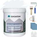 Furniture Paint Kit 32oz with Tools - Water-based & Low Odor No Sanding No Priming- Matte Finish Indoor Outdoor Wood Paint for Cabinets, Doors, Tables and Dressers - White