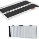 Wheelchair Ramps 5FT, Portable Folding Ramp, Non-Skid Ramp Hold Up to 800Lbs,Portable Aluminum Foldable Mobility Scooter Ramp, Threshold Ramp for Home, Stairs, Curbs, Steps, Doorway