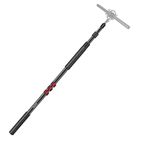 NEEWER NW-7000 Microphone Boom Arm, 3 Section Extendable Handheld Mic Arm with 3/8" & 3/8" to 5/8" Screw Adapter, 3ft to 8ft Adjustable Length,Auxiliary (2 Pcs)