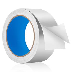 Thicker Silver Aluminum Foil Tape for Ductwork, 2-inch x 65 Feet, 3.9 mils High-Temperature Sealing & Patching, Heavy Duty HVAC Tape for Air Ducts Vents, Metal Repair, Exhaust Pipe, AC Dryer, Furnace (65 Feet, 65 Feet X 1 Roll, Silver 2-Inch Wide)