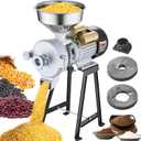 VEVOR Electric Grain Mill Grinder, 3000W Spice Grinders, Commercial Corn Mill with Funnel, Thickness Adjustable Powder Machine, Heavy Duty Feed Flour Cereal Mill Wheat Grinders, Dry & Wet Grinder