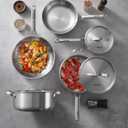 Stainless Steel Cookware Set, 8 Pcs Tir-Ply Pots and Pans Set, PFOA&PTFE Free, Dishwasher&Oven Safe, Kitchen Induction Compatible, ollas de acero inoxidable para cocinar