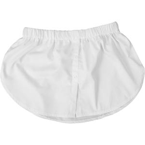 PRETYZOOM Shirt Extender for Women, Adjustable Shirt Extender, Removable Underskirt Layering with Elastic Waistband for Sweater, Hoodie, Free Size White