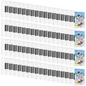Wenqik 100 Pcs Acrylic Magnetic Picture Frame 4 x 6 Inches Magnetic Photo Frames Plastic Picture Holder for Refrigerator Fridge Locker Wall Accessories Office Cabinet Dishwasher