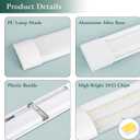 1 Packs 3FT LED Batten Light, Slim Ceiling Surface Mounted Light, 30W, 4000K, IP20, LED Ceiling Lamp for Garage, Shop, Hallway, Office, Market, 20cm Cable