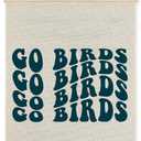 JOQUXI Football Go Birds Motivational Wooden Poster Hanger Frame, Sports Wall Art Decor, Wooden Hanging Frame for Home Game Room Living Room, 12x16 Inch (Trendy Retro Groovy)