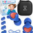 Kids Ear Plugs (6-12 Years) with Cord, Kids Ear Protection Reusable Noise Relief Earplugs for Focus, Travel, Concert, Socializing, Events, Sleep, Anxiety, Home, School, Playtime -26dB Noise Reduction