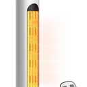 Space Heater for Indoor Use, 34" Space Heater for Large Room, 1500W Tower Heater with Remote, Adjustable Thermostat, 12H Timer, 70 Oscillation, Overheat & Tip-Over Protection, White